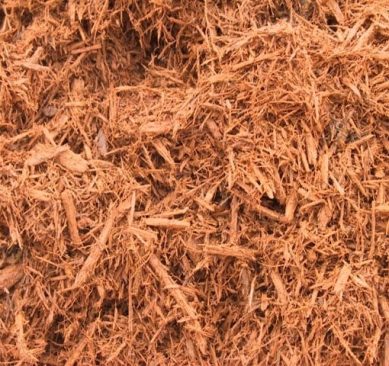 Dyed gold mulch